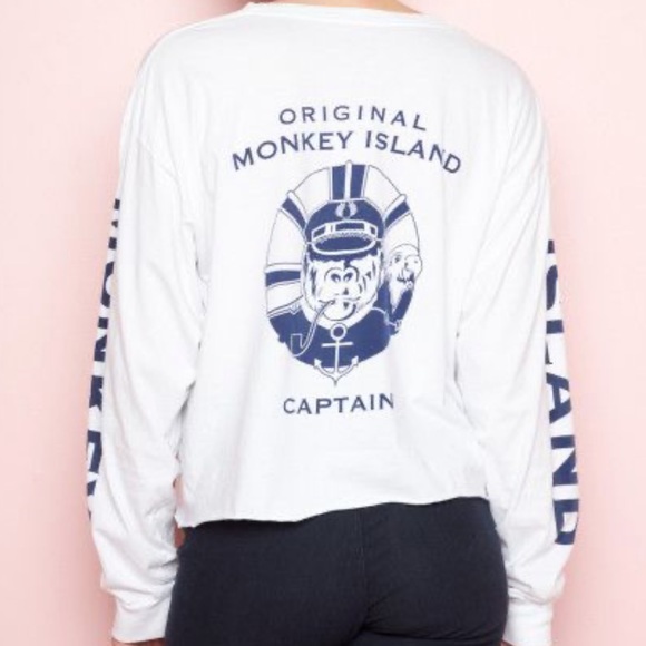 J Galt Brandy Melville Monkey Island Longsleeve - Picture 1 of 4